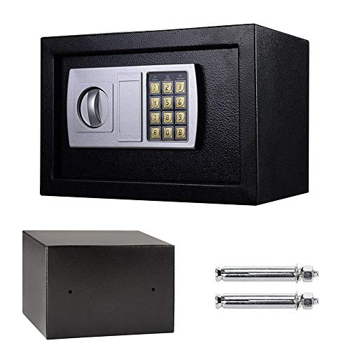 Coffre-Fort à Serrure à Combinaison: 8.5L, 2 Clés d'Urgence, 31x20x20cm