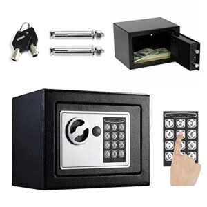 Coffre-fort: Serrures Électroniques, à Combinaison et à Clé, 4,6L -23x17x17 cm Noir