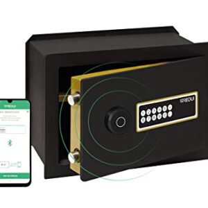Coffre-fort Smart Safe à emmurer: ouv. code électronique, 13L, Alexa, App Mobile.